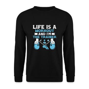 Professeur d’éducation physique Professeurs d’éducation physique École Spor - Sweat-shirt Unisexe - noir - Devant - Alina (178cm) & Michal (187cm)