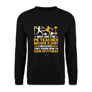 Sportlehrer Sportlehrer Schullehrer - Unisex Pullover - Schwarz - Vorne - Alina (178cm) & Michal (187cm)