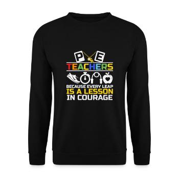 Sportlehrer Sportlehrer Schullehrer - Unisex Pullover - Schwarz - Vorne - Alina (178cm) & Michal (187cm)