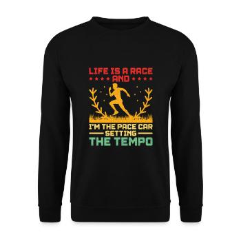 Physical Education Teacher PE Teachers School Spor - Unisex Sweatshirt - black - Front - Alina (178cm) & Michal (187cm)