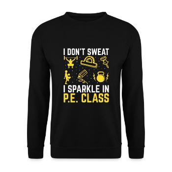 Physical Education Teacher PE Teachers School Spor - Unisex Sweatshirt - black - Front - Alina (178cm) & Michal (187cm)