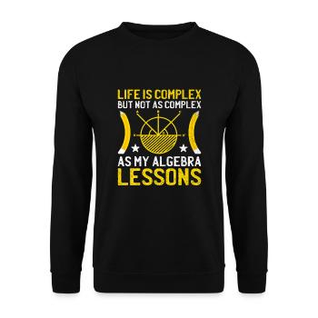 Professeur de mathématiques Professeur d’école Professeur de mathématiques drôle S - Sweat-shirt Unisexe - noir - Devant - Alina (178cm) & Michal (187cm)