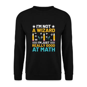 Mathelehrer Schullehrer Lustige Mathelehrer S - Unisex Pullover - Schwarz - Vorne - Alina (178cm) & Michal (187cm)