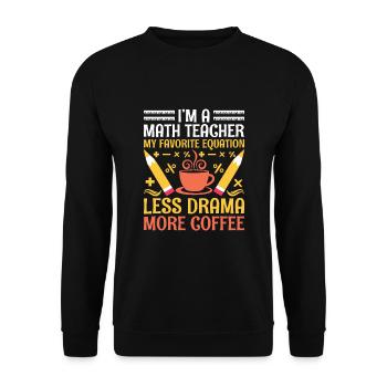 Mathelehrer Schullehrer Lustige Mathelehrer S - Unisex Pullover - Schwarz - Vorne - Alina (178cm) & Michal (187cm)