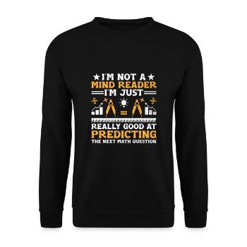 Mathelehrer Schullehrer Lustige Mathelehrer S - Unisex Pullover - Schwarz - Vorne - Alina (178cm) & Michal (187cm)
