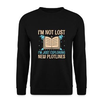 Literature Teacher School Teacher Funny Teachers S - Unisex Sweatshirt - black - Front - Alina (178cm) & Michal (187cm)