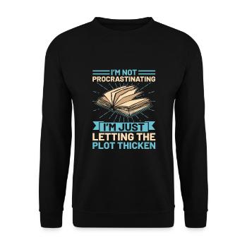 Literature Teacher School Teacher Funny Teachers S - Unisex Sweatshirt - black - Front - Alina (178cm) & Michal (187cm)