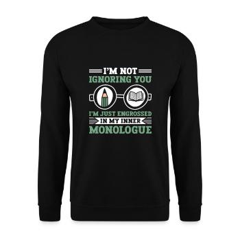 Literature Teacher School Teacher Funny Teachers S - Unisex Sweatshirt - black - Front - Alina (178cm) & Michal (187cm)