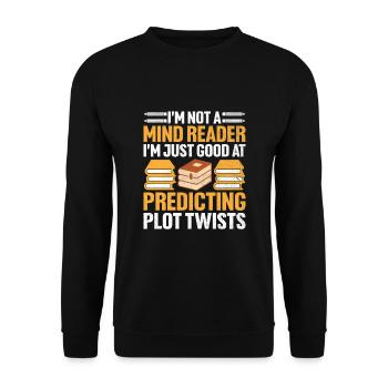 Literature Teacher School Teacher Funny Teachers S - Unisex Sweatshirt - black - Front - Alina (178cm) & Michal (187cm)