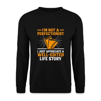 Literature Teacher School Teacher Funny Teachers S - Unisex Sweatshirt - black - Front - Alina (178cm) & Michal (187cm)
