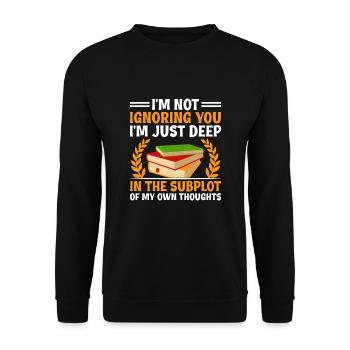 Literature Teacher School Teacher Funny Teachers S - Unisex Sweatshirt - black - Front - Alina (178cm) & Michal (187cm)