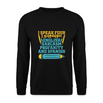 Foreign Language Teacher School Languages Teachers - Unisex Sweatshirt - black - Front - Alina (178cm) & Michal (187cm)