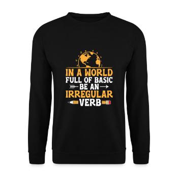 Foreign Language Teacher School Languages Teachers - Unisex Sweatshirt - black - Front - Alina (178cm) & Michal (187cm)