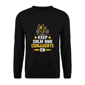 Foreign Language Teacher School Languages Teachers - Unisex Sweatshirt - black - Front - Alina (178cm) & Michal (187cm)