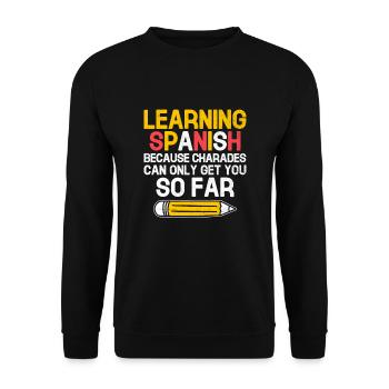 Foreign Language Teacher School Languages Teachers - Unisex Sweatshirt - black - Front - Alina (178cm) & Michal (187cm)