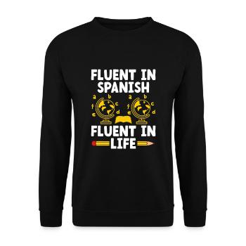 Foreign Language Teacher School Languages Teachers - Unisex Sweatshirt - black - Front - Alina (178cm) & Michal (187cm)