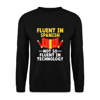 Foreign Language Teacher School Languages Teachers - Unisex Sweatshirt - black - Front - Alina (178cm) & Michal (187cm)