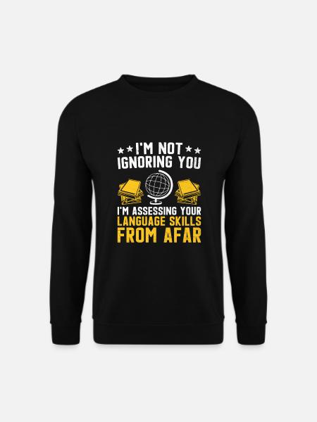 Fremdsprachenlehrer Schule Sprachlehrer - Unisex Pullover - Schwarz