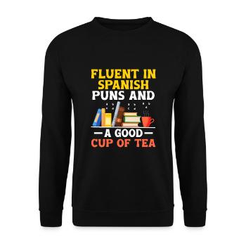 Foreign Language Teacher School Languages Teachers - Unisex Sweatshirt - black - Front - Alina (178cm) & Michal (187cm)