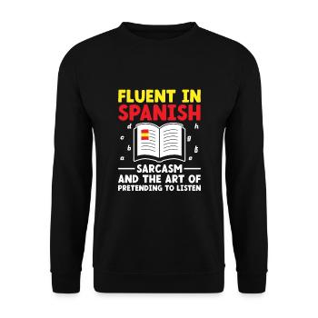 Foreign Language Teacher School Languages Teachers - Unisex Sweatshirt - black - Front - Alina (178cm) & Michal (187cm)