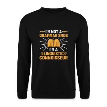 Foreign Language Teacher School Languages Teachers - Unisex Sweatshirt - black - Front - Alina (178cm) & Michal (187cm)