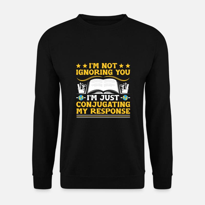 Fremdsprachenlehrer Schule Sprachlehrer - Unisex Pullover - Schwarz