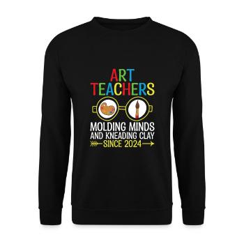 Kunstlehrer Schullehrer Lustige Kunstlehrer Scho - Unisex Pullover - Schwarz - Vorne - Alina (178cm) & Michal (187cm)