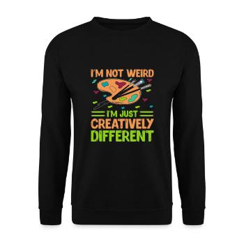 Art Teacher School Teacher Funny Art Teachers Scho - Unisex Sweatshirt - black - Front - Alina (178cm) & Michal (187cm)
