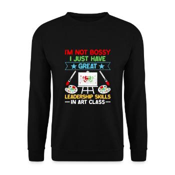 Kunstlehrer Schullehrer Lustige Kunstlehrer Scho - Unisex Pullover - Schwarz - Vorne - Alina (178cm) & Michal (187cm)