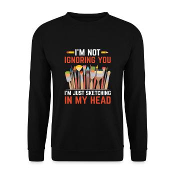 Art Teacher School Teacher Funny Art Teachers Scho - Unisex Sweatshirt - black - Front - Alina (178cm) & Michal (187cm)