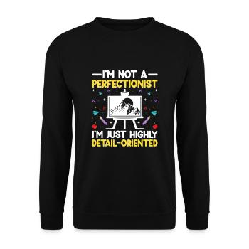 Art Teacher School Teacher Funny Art Teachers Scho - Unisex Sweatshirt - black - Front - Alina (178cm) & Michal (187cm)