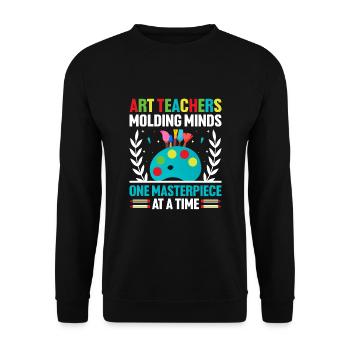 Art Teacher School Teacher Funny Art Teachers Scho - Unisex Sweatshirt - black - Front - Alina (178cm) & Michal (187cm)