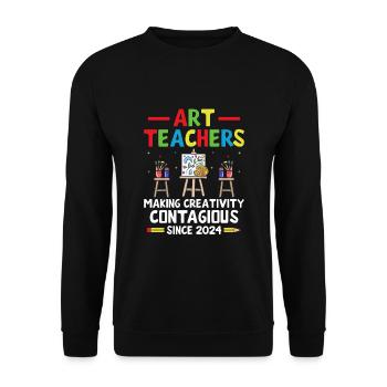 Kunstlehrer Schullehrer Lustige Kunstlehrer Scho - Unisex Pullover - Schwarz - Vorne - Alina (178cm) & Michal (187cm)