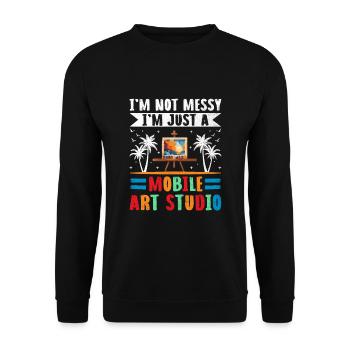 Kunstlehrer Schullehrer Lustige Kunstlehrer Scho - Unisex Pullover - Schwarz - Vorne - Alina (178cm) & Michal (187cm)