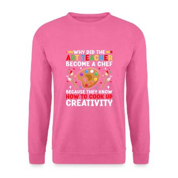 Kunstlehrer Schullehrer Lustige Kunstlehrer Scho - Unisex Pullover - Pink - Vorne