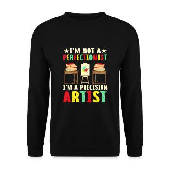 Kunstlehrer Schullehrer Lustige Kunstlehrer Scho - Unisex Pullover - Schwarz - Vorne - Alina (178cm) & Michal (187cm)