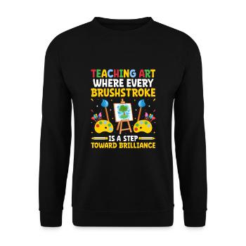 Kunstlehrer Schullehrer Lustige Kunstlehrer Scho - Unisex Pullover - Schwarz - Vorne - Alina (178cm) & Michal (187cm)