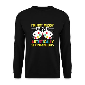 Kunstlehrer Schullehrer Lustige Kunstlehrer Scho - Unisex Pullover - Schwarz - Vorne - Alina (178cm) & Michal (187cm)