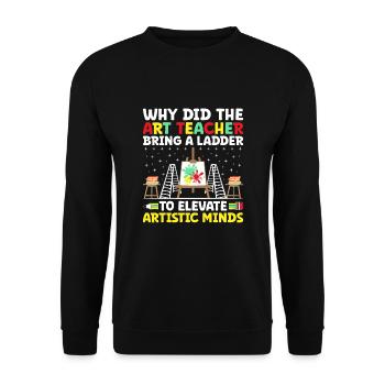 Kunstlehrer Schullehrer Lustige Kunstlehrer Scho - Unisex Pullover - Schwarz - Vorne - Alina (178cm) & Michal (187cm)