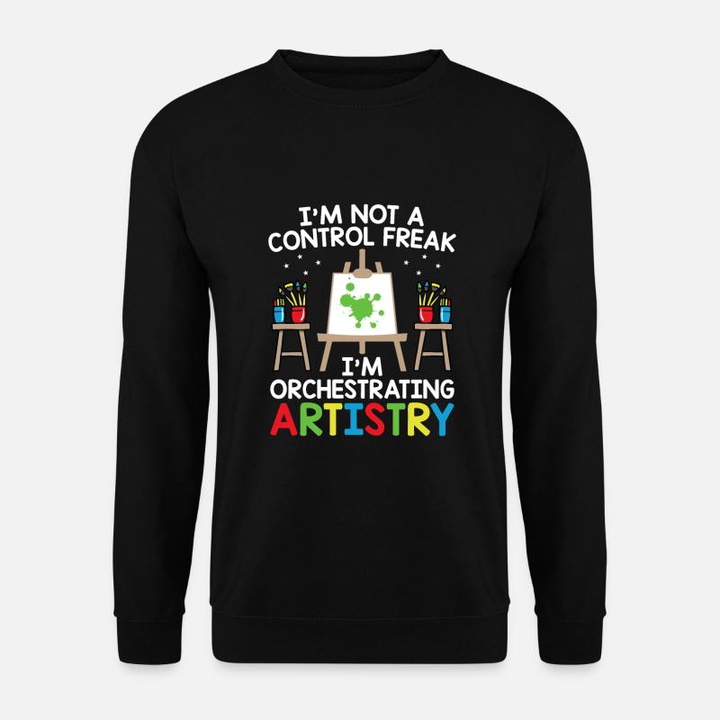 Kunstlehrer Schullehrer Lustige Kunstlehrer Scho - Unisex Pullover - Schwarz