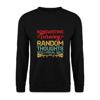 Musician Songwriter Singer Musician Music Music Pr - Unisex Sweatshirt - black - Front - Alina (178cm) & Michal (187cm)