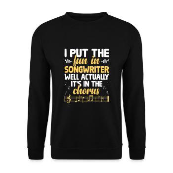 Musician Songwriter Singer Musician Music Music Pr - Unisex Sweatshirt - black - Front - Alina (178cm) & Michal (187cm)
