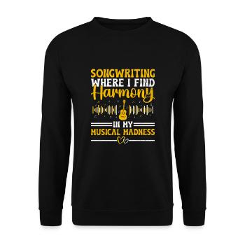 Musiker Songwriter Sänger Musiker Musik Musik Pr - Unisex Pullover - Schwarz - Vorne - Alina (178cm) & Michal (187cm)