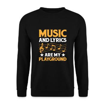 Musicien Auteur-compositeur Chanteur Musicien Musique Musique Pr - Sweat-shirt Unisexe - noir - Devant - Alina (178cm) & Michal (187cm)