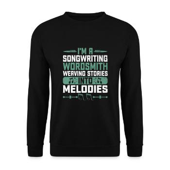 Musician Songwriter Singer Musician Music Music Pr - Unisex Sweatshirt - black - Front - Alina (178cm) & Michal (187cm)