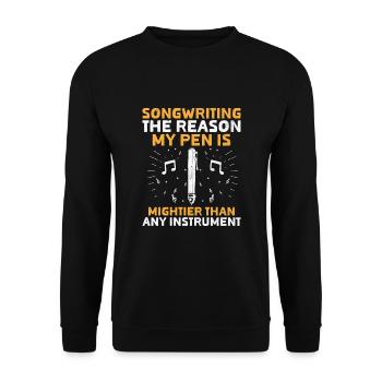 Musician Songwriter Singer Musician Music Music Pr - Unisex Sweatshirt - black - Front - Alina (178cm) & Michal (187cm)