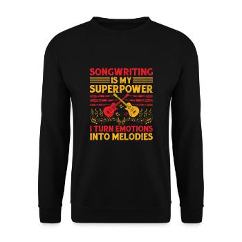 Musician Songwriter Singer Musician Music Music Pr - Unisex Sweatshirt - black - Front - Alina (178cm) & Michal (187cm)