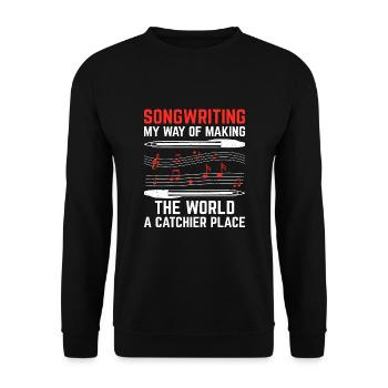Musician Songwriter Singer Musician Music Music Pr - Unisex Sweatshirt - black - Front - Alina (178cm) & Michal (187cm)