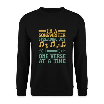 Musician Songwriter Singer Musician Music Music Pr - Unisex Sweatshirt - black - Front - Alina (178cm) & Michal (187cm)