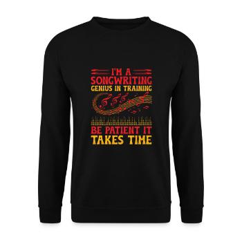 Musicien Auteur-compositeur Chanteur Musicien Musique Musique Pr - Sweat-shirt Unisexe - noir - Devant - Alina (178cm) & Michal (187cm)